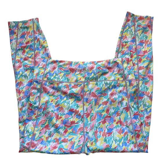 Tuckernuck Leggings Dayglow Kaylee Size Large Sport Pants Summer Multicolor - Picture 6 of 6